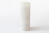 White on White Painted Candles