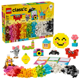 LEGO Classic building set with colorful bricks and accessories on a white background
