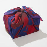 Colorful fabric bundle on a white background