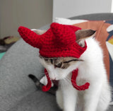 Cat Devil Hat Red