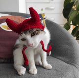 Cat Devil Hat Red
