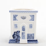 Lidded Jar Blue Willow Pagoda