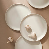 Tunisian 12pc Dinnerware set- Dinner Plate, Side Plate + Bowl - White