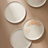 Tunisian 12pc Dinnerware set- Dinner Plate, Side Plate + Bowl - White