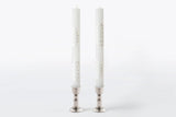 White on White Painted Candles