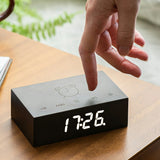 Flip Click Clock Black Wood