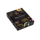 Boxed notes of Paper Flowers on a white background