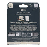 Back of a Christmas cracker packaging with branding and product details.
