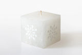 White on White Painted Candles