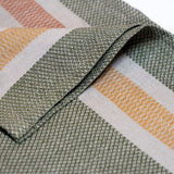 Close-up of a textured fabric with geometric pattern