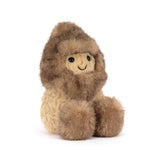 Plush toy with a smiling face on a white background
