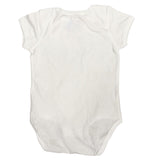 White baby bodysuit on a white background