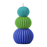 Candle Fluted Stacked Ball - Cool