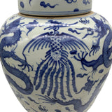 Blue and White Porcelain Dragon Lidded Jar