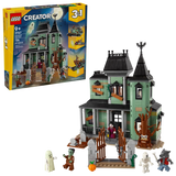 LEGO Creator haunted house set with packaging on a white background