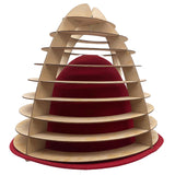 Hat Construction Wood Red Felt