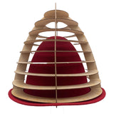 Hat Construction Wood Red Felt