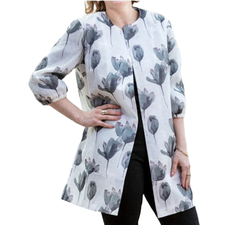 White 2025 floral coat
