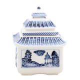 Sugar & Creamer Blue Willow Pagoda Set