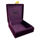 Box Isabella Stewart Gardner Purple Velvet GD Tassel 8x8