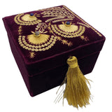 Box Isabella Stewart Gardner Purple Velvet 4x4