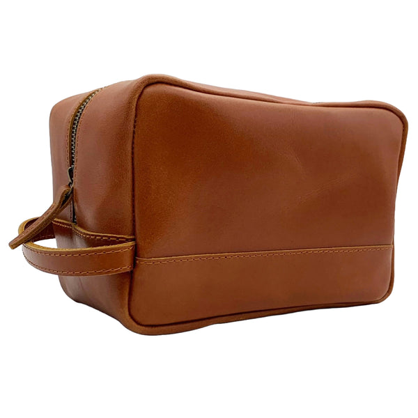 Dopp Kit Brown Leather Ethiopia