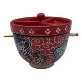 Divided Bowl, Lid and Chopsticks