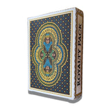 A deck of playing cards with Ethiopian-inspired artwork, labeled 'ROYALTY PACK' on a colorful geometric background.