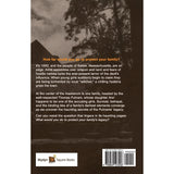 Back cover of a book with text.