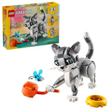 LEGO Creator cat set with packaging on a white background