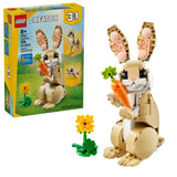 LEGO Creator rabbit set with packaging on a white background