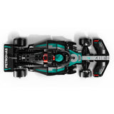 Top-down view of a Formula 1 car with Petronas branding on a white background