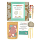 Petite Artisan Kids Clay Kit with air dry clay, tools, and paint on a white background