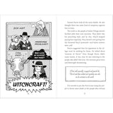 Graphic novel page with black and white illustrations and text on a white background