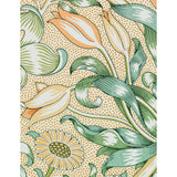 Floral pattern with tulips and a sunflower on a beige background