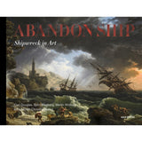 Book cover of 'Abandon Ship: Shipwreck in Art' with a painting of a shipwreck scene.