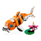 LEGO fish model on a white background