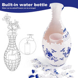 Blue and White puzzle vase on a white background