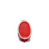 Red ceramic product with 'The Gluggie Jug Factory' branding on a white background
