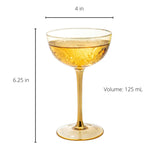 Coupe Glasses S6 Art Deco Bright