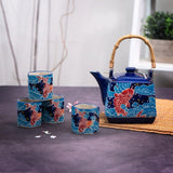 Tea Set Koi Fish Blue