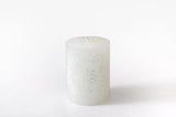 White on White Painted Candles