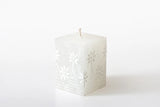 White on White Painted Candles