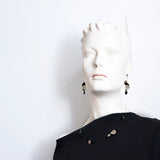 Earrings Florae Black Silver