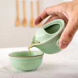 Tea Pot With Cup - Koi Fish