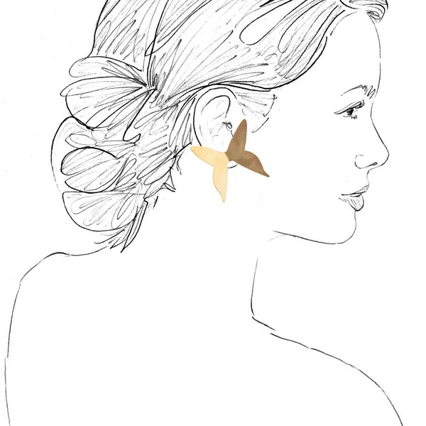 Earrings - Gold Butterflies