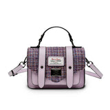 Mini Satchel - Violet Dogtooth Harris Tweed