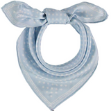 Sky Blue Polka Dot Silk Neckerchief