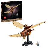 LEGO model of a flying machine with packaging in the background