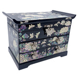 Jewelry Box Peony Flowers & Butterflies with 4 Drawers, South Korea